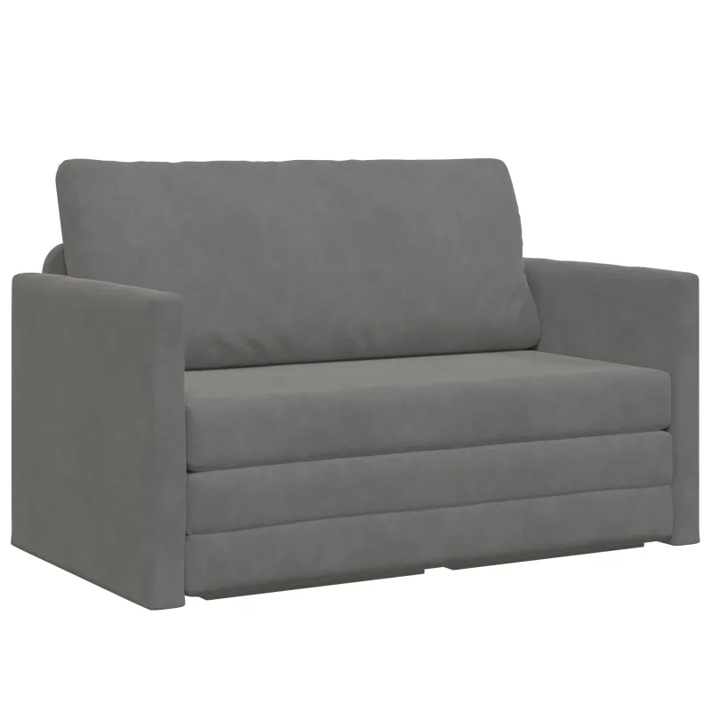 Sofa lova Tamsiai pilka 124 x 71 x 78 cm Aksomas