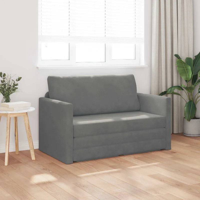 Sofa lova Tamsiai pilka 124 x 71 x 78 cm Aksomas