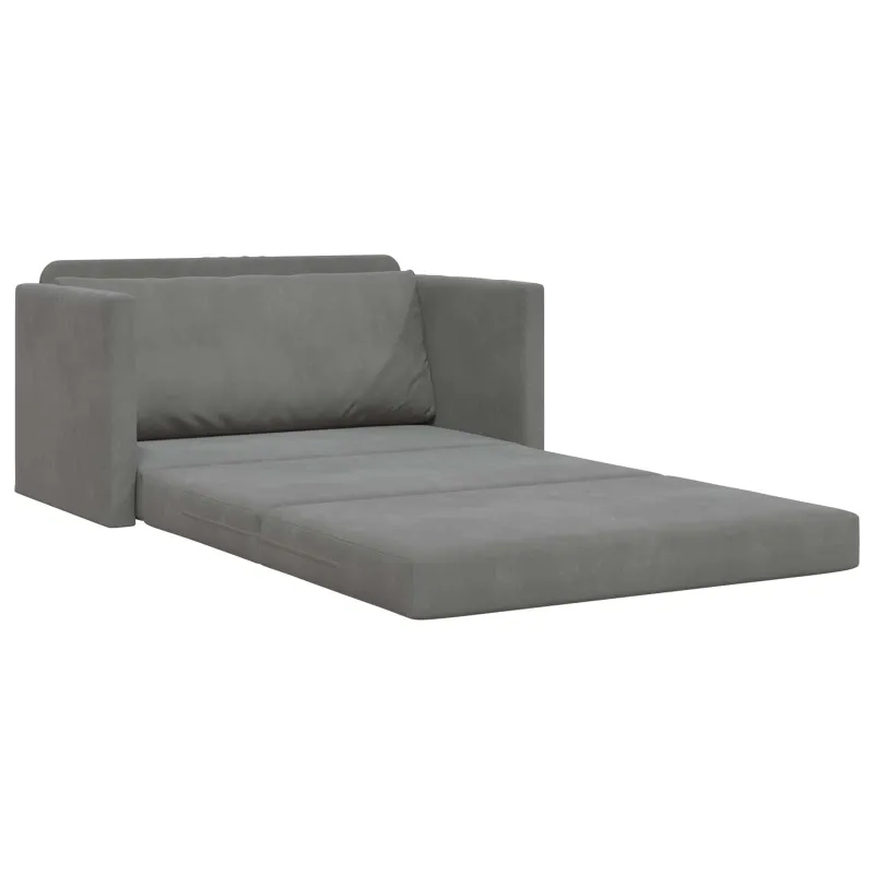 Sofa lova Tamsiai pilka 124 x 71 x 78 cm Aksomas