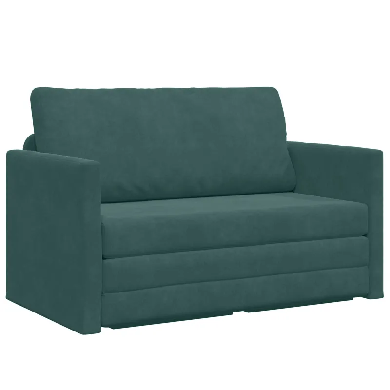 Sofa lova Tamsiai žalia 124 x 71 x 78 cm Aksomas