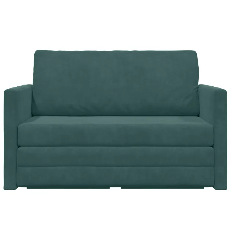 Sofa lova Tamsiai žalia 124 x 71 x 78 cm Aksomas
