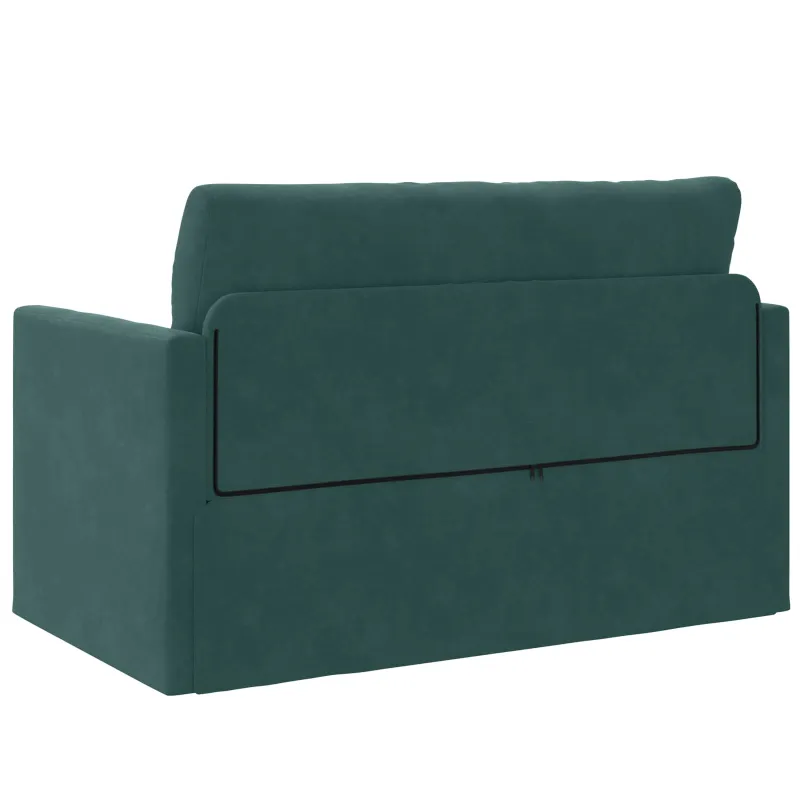 Sofa lova Tamsiai žalia 124 x 71 x 78 cm Aksomas