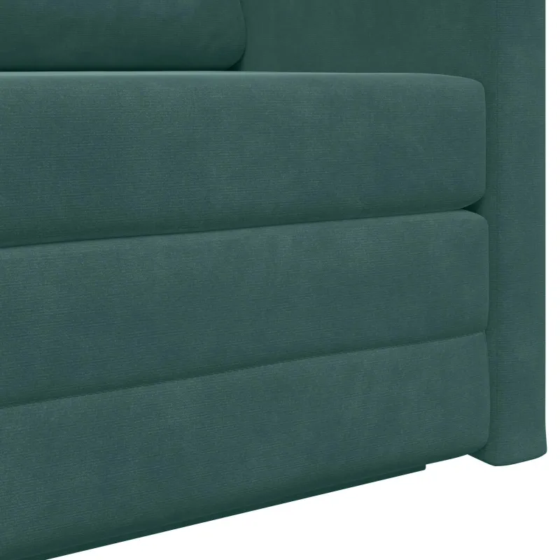 Sofa lova Tamsiai žalia 124 x 71 x 78 cm Aksomas