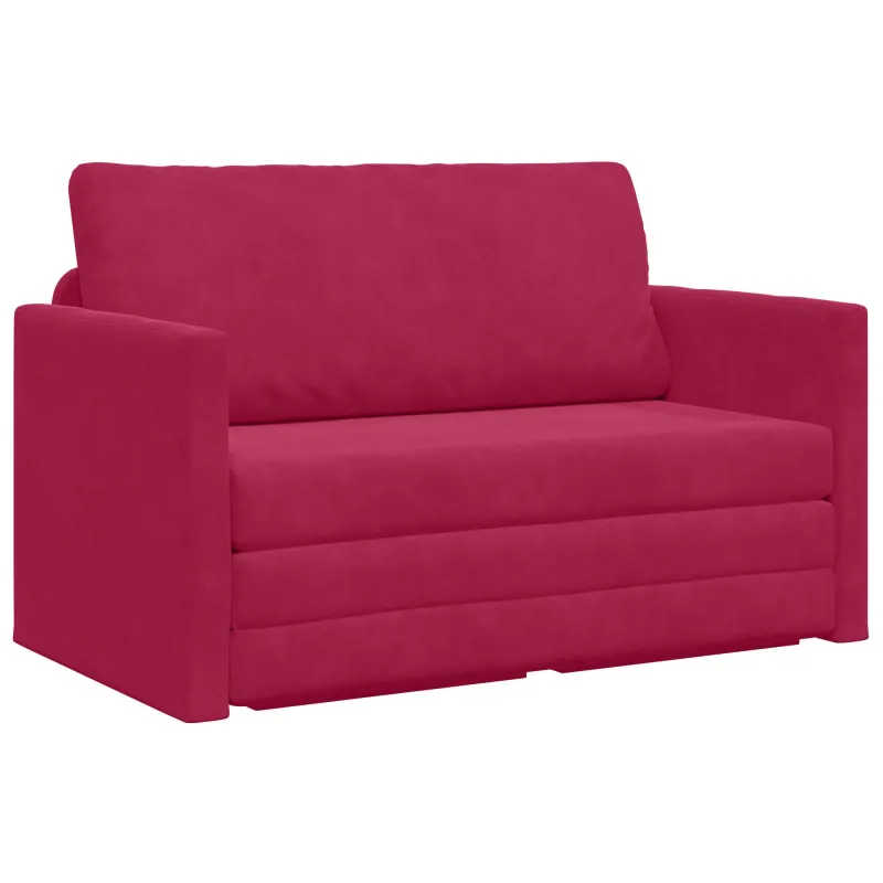 Sofa lova Vyno raudona 124 x 71 x 78 cm Aksomas