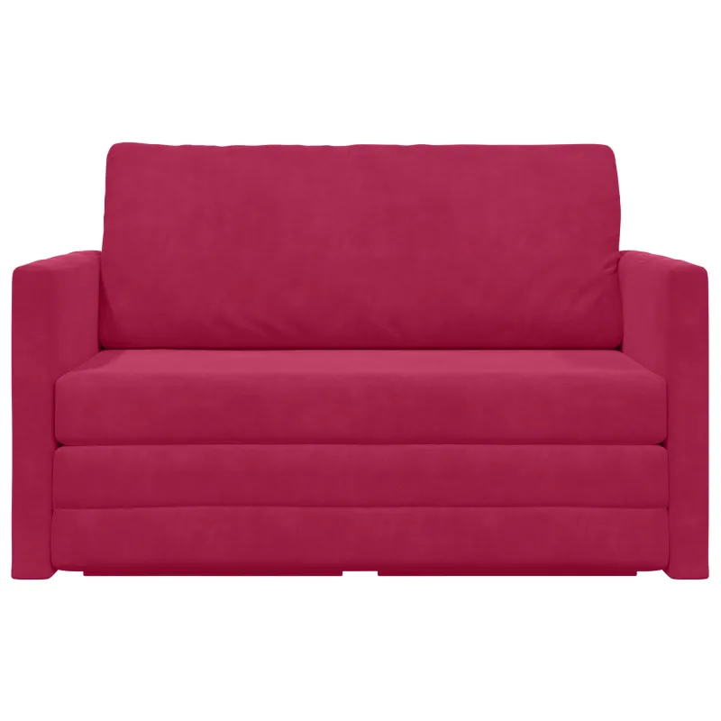 Sofa lova Vyno raudona 124 x 71 x 78 cm Aksomas