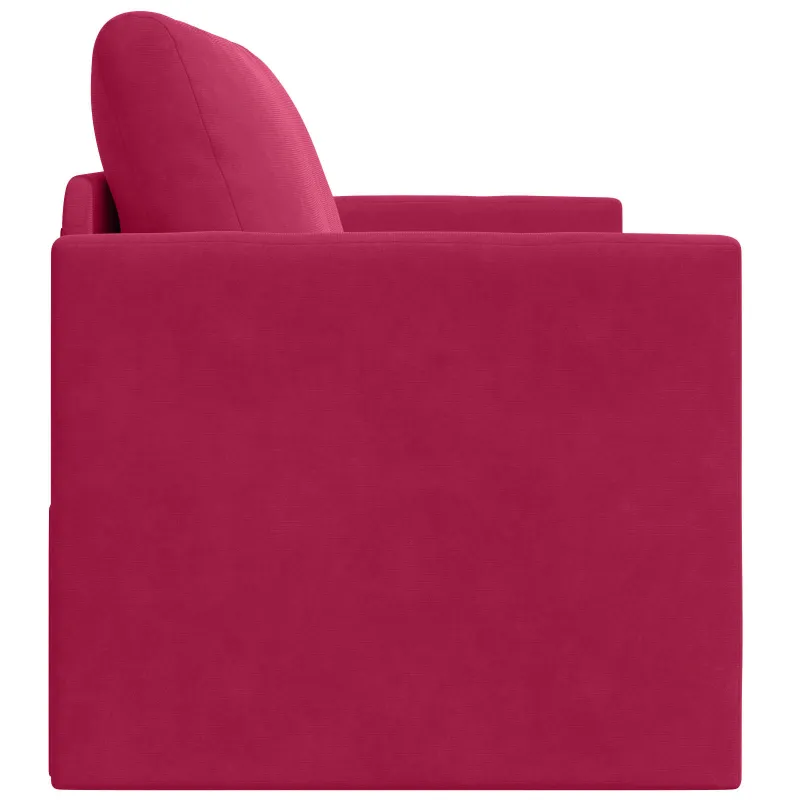 Sofa lova Vyno raudona 124 x 71 x 78 cm Aksomas