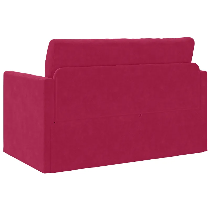 Sofa lova Vyno raudona 124 x 71 x 78 cm Aksomas