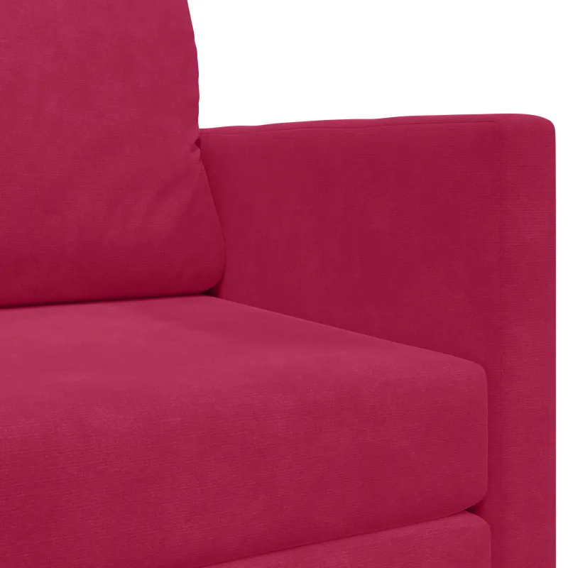 Sofa lova Vyno raudona 124 x 71 x 78 cm Aksomas