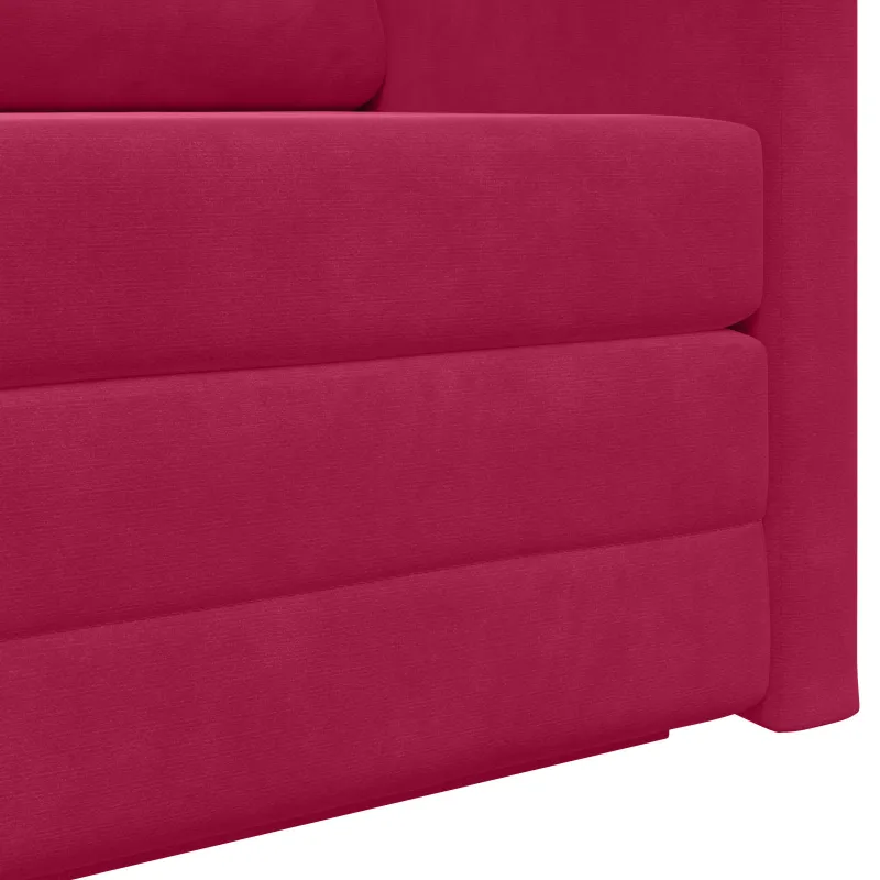 Sofa lova Vyno raudona 124 x 71 x 78 cm Aksomas