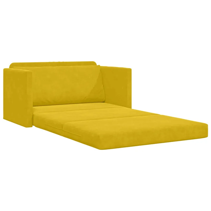 Sofa lova Saulėgrąžų geltona 124 x 71 x 78 cm Aksomas