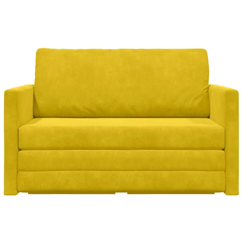 Sofa lova Saulėgrąžų geltona 124 x 71 x 78 cm Aksomas