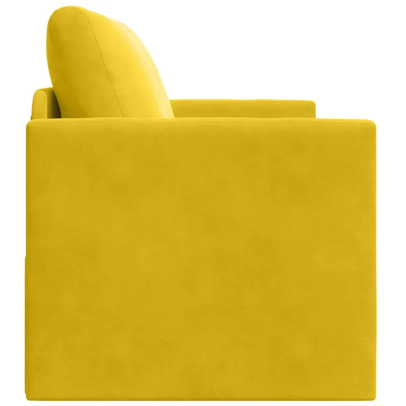 Sofa lova Saulėgrąžų geltona 124 x 71 x 78 cm Aksomas