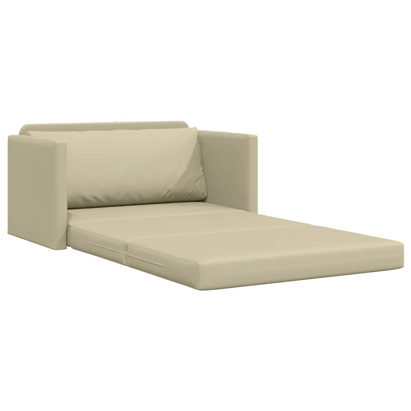 Sofa lova Kreminė 124 x 71 x 78 cm Dirbtinė Oda