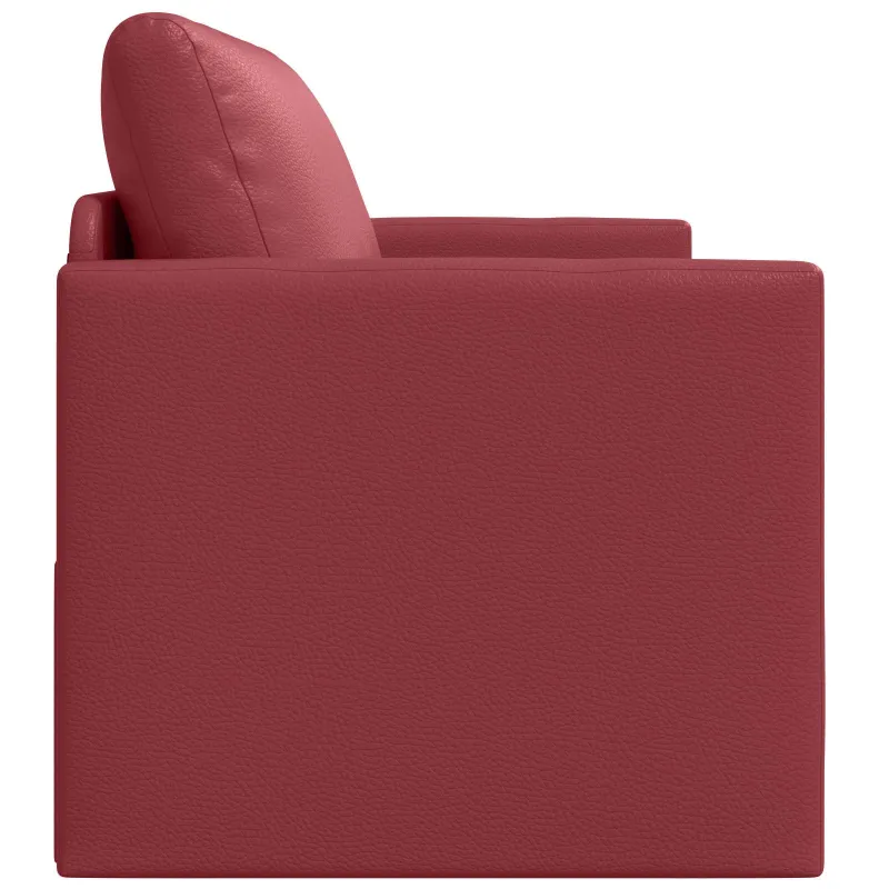 Sofa lova Vyno raudona 124 x 71 x 78 cm Dirbtinė Oda