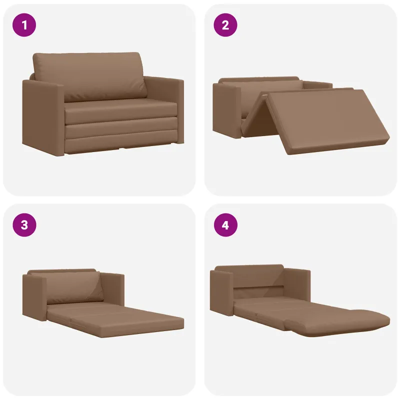 Sofa lova Kapučino 124 x 71 x 78 cm Dirbtinė Oda