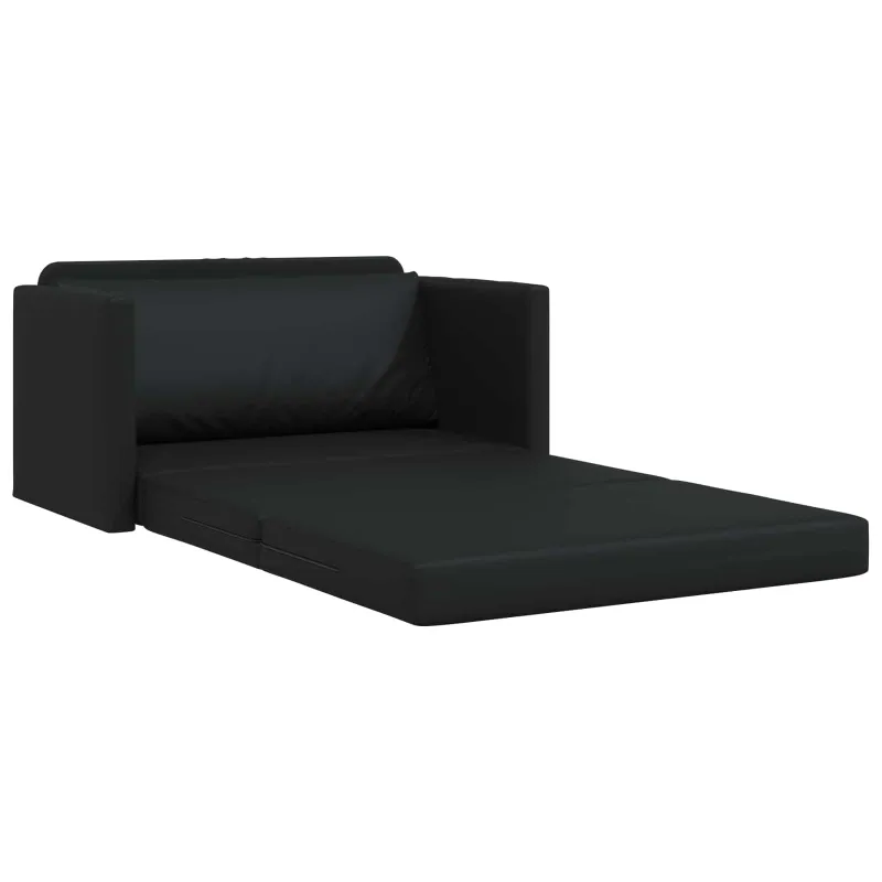Sofa lova Juoda 124 x 71 x 78 cm Dirbtinė Oda