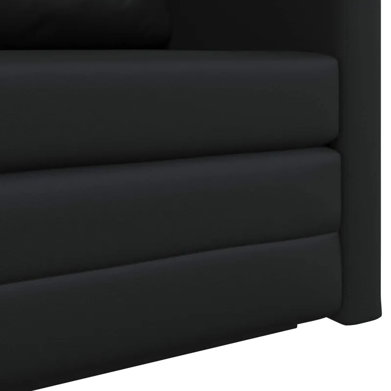 Sofa lova Juoda 124 x 71 x 78 cm Dirbtinė Oda