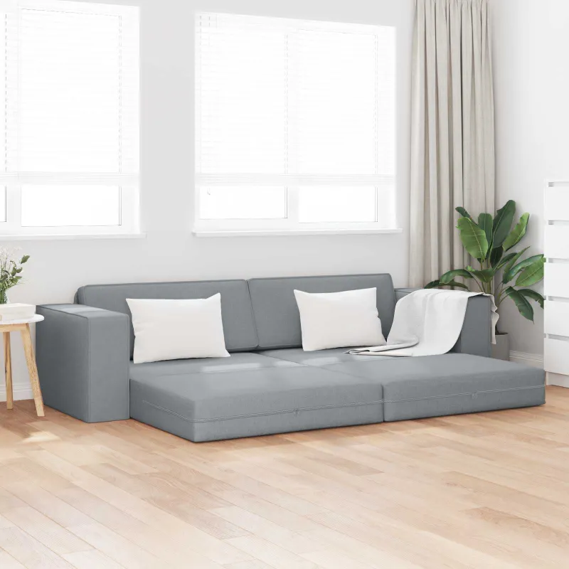 Sofa lova Šviesiai pilka 245 x 78 x 77 cm audinys
