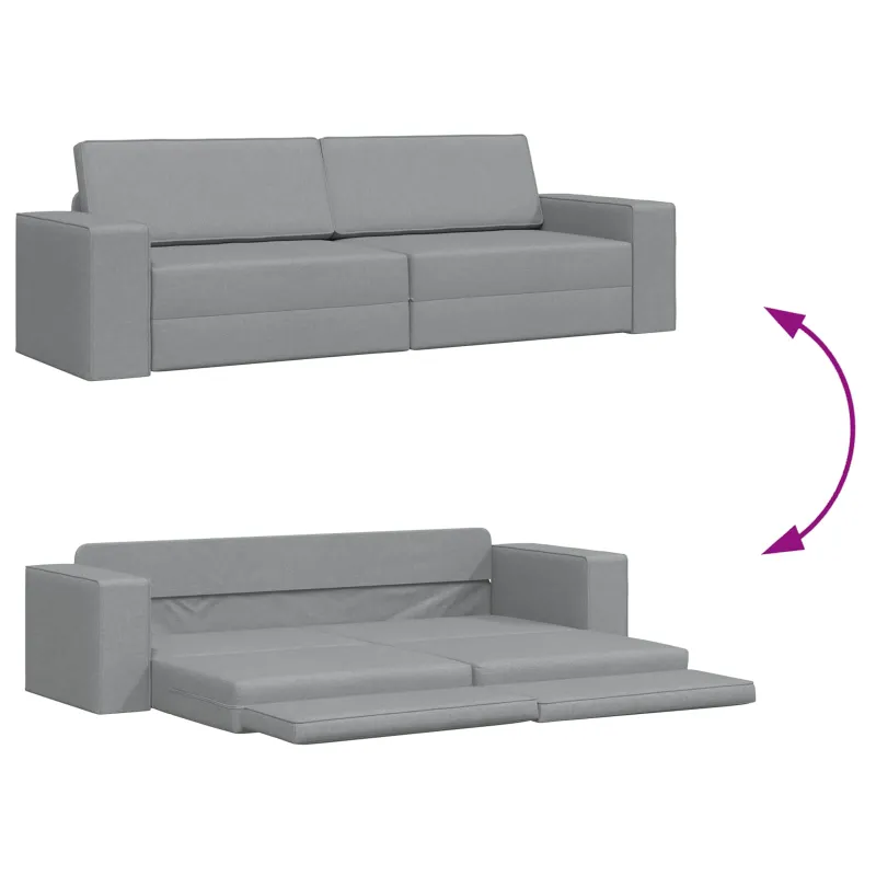 Sofa lova Šviesiai pilka 245 x 78 x 77 cm audinys