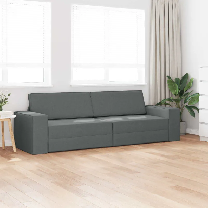 Sofa lova Tamsiai pilka 245 x 78 x 77 cm audinys