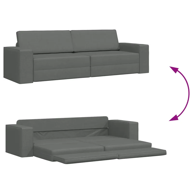 Sofa lova Tamsiai pilka 245 x 78 x 77 cm audinys