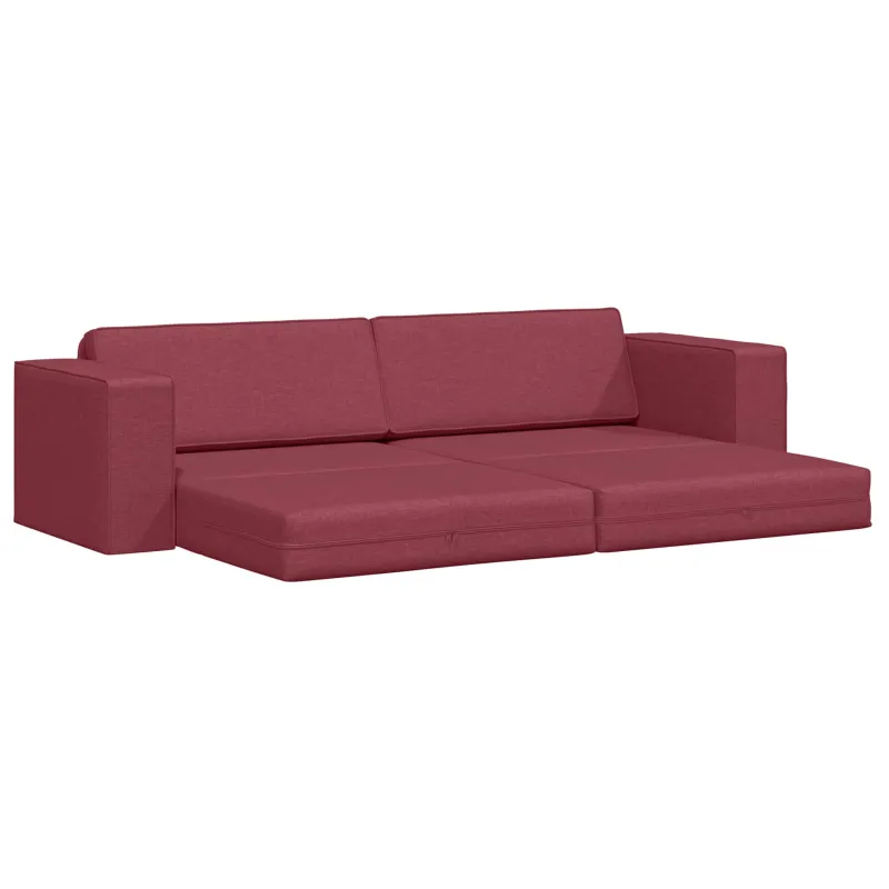 Sofa lova Vyno raudona 245 x 78 x 77 cm audinys