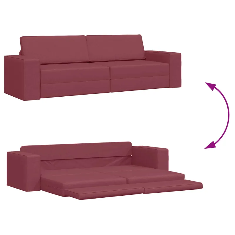 Sofa lova Vyno raudona 245 x 78 x 77 cm audinys