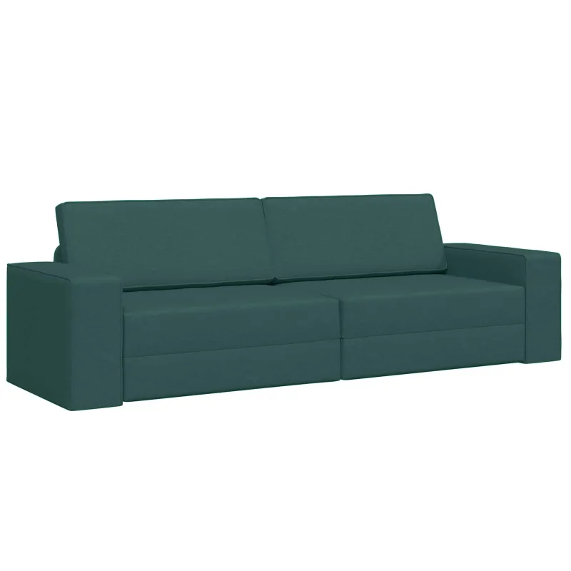 Sofa lova Tamsiai žalia 245 x 78 x 77 cm audinys