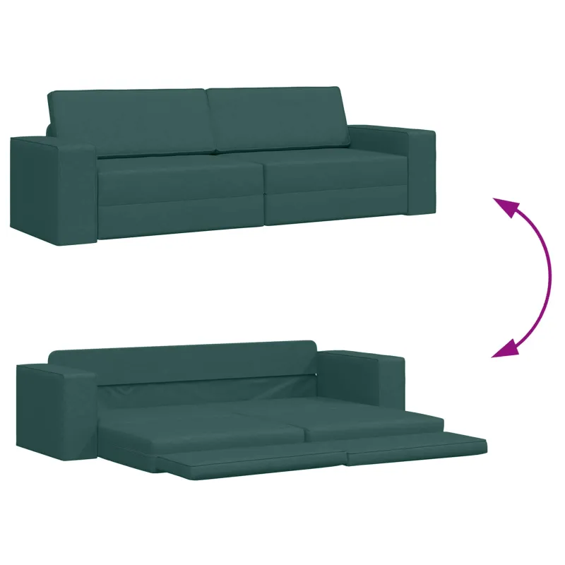 Sofa lova Tamsiai žalia 245 x 78 x 77 cm audinys