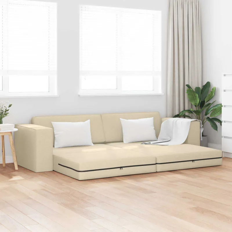 Sofa lova Kreminė 245 x 78 x 77 cm audinys