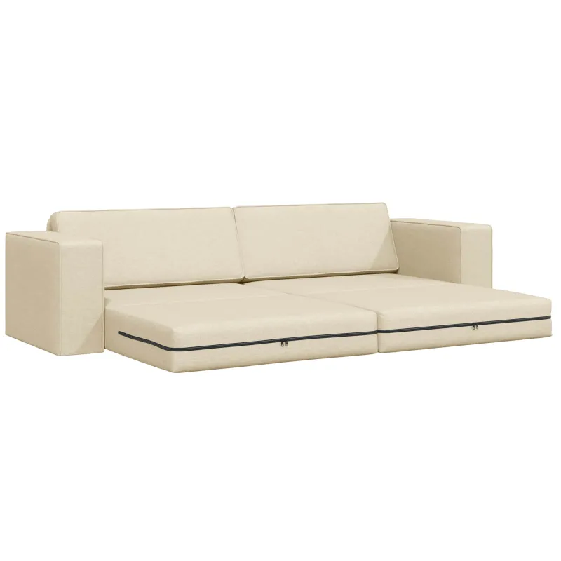 Sofa lova Kreminė 245 x 78 x 77 cm audinys