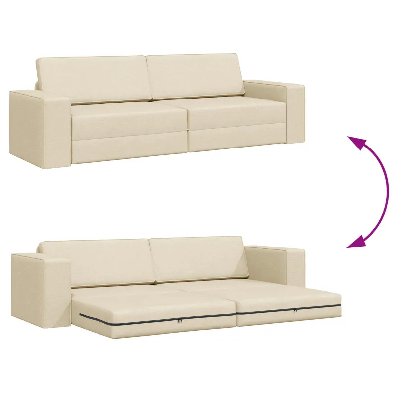 Sofa lova Kreminė 245 x 78 x 77 cm audinys