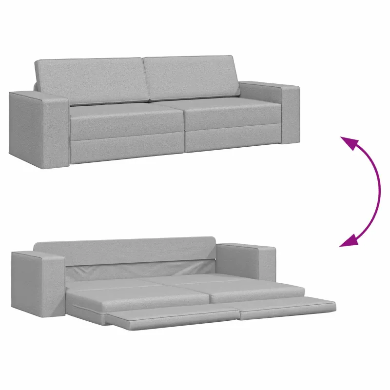 Sofa lova Debesų pilka 245 x 78 x 77 cm audinys