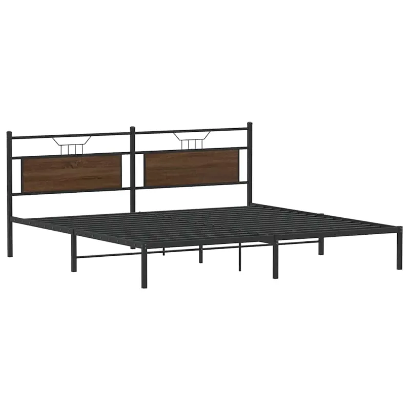 lovos rėmas be čiužinio rudas ąžuolas 200x200 cm