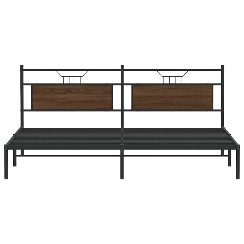lovos rėmas be čiužinio rudas ąžuolas 200x200 cm