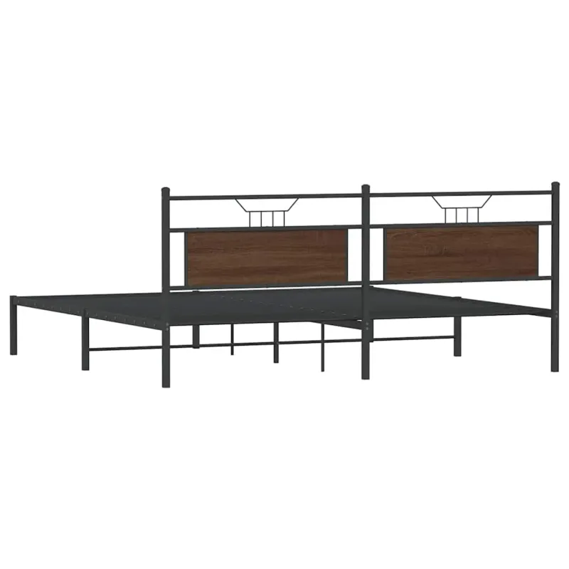 lovos rėmas be čiužinio rudas ąžuolas 200x200 cm