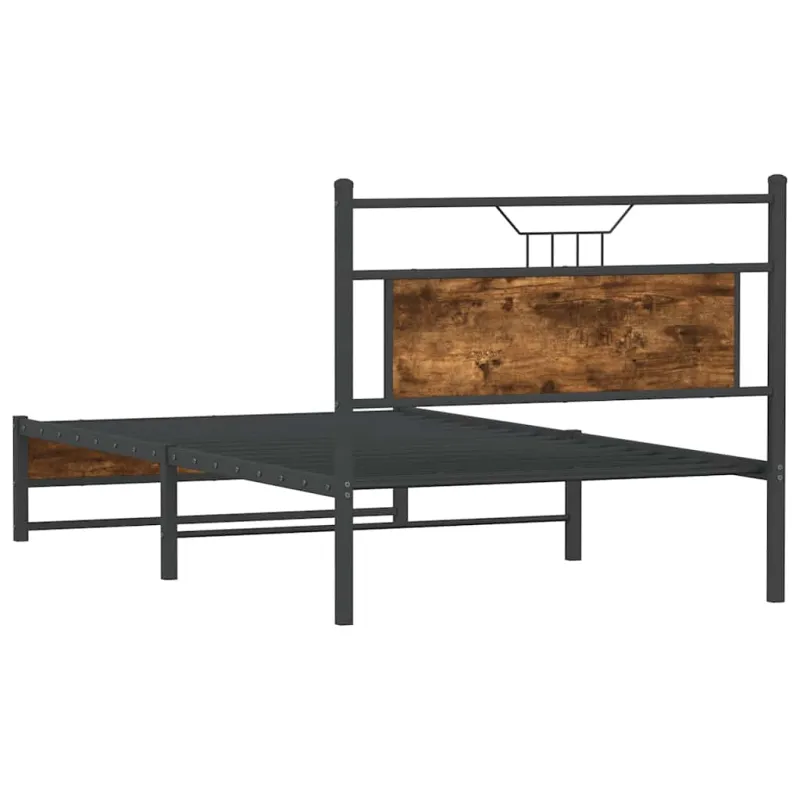 Lovos rėmas be čiužinio, dūminio ąžuolo, 107x203 cm, mediena