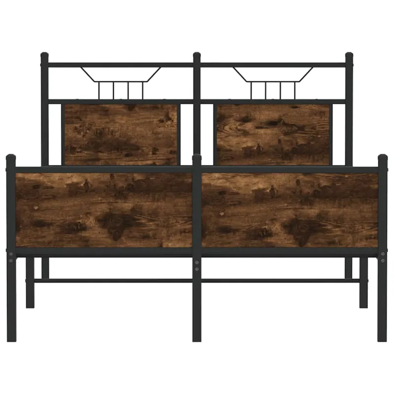 Lovos rėmas be čiužinio, dūminio ąžuolo, 120x200cm, mediena