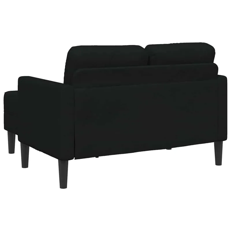 2-vietė sofa su L formos juodu 125 cm audiniu