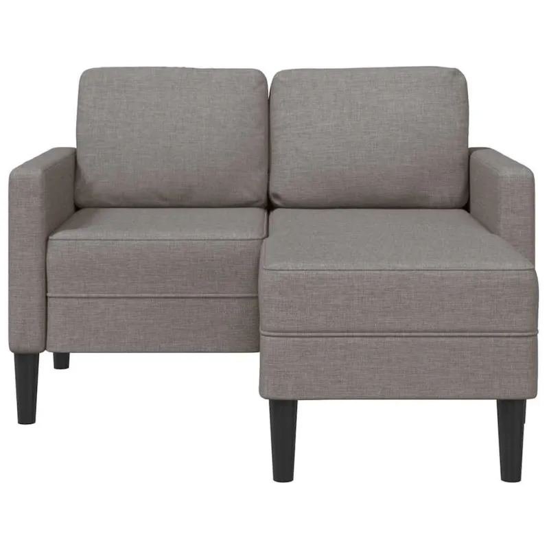 2-vietė sofa su kėdute L formos taupe 125 cm audiniu