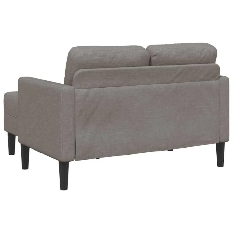 2-vietė sofa su kėdute L formos taupe 125 cm audiniu