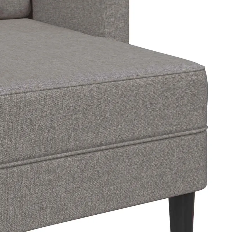 2-vietė sofa su kėdute L formos taupe 125 cm audiniu
