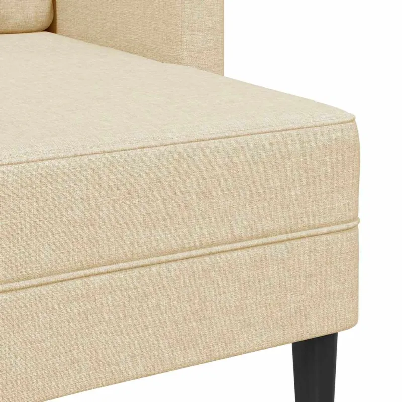 2-vietė sofa su L formos kreminiu 125 cm audiniu