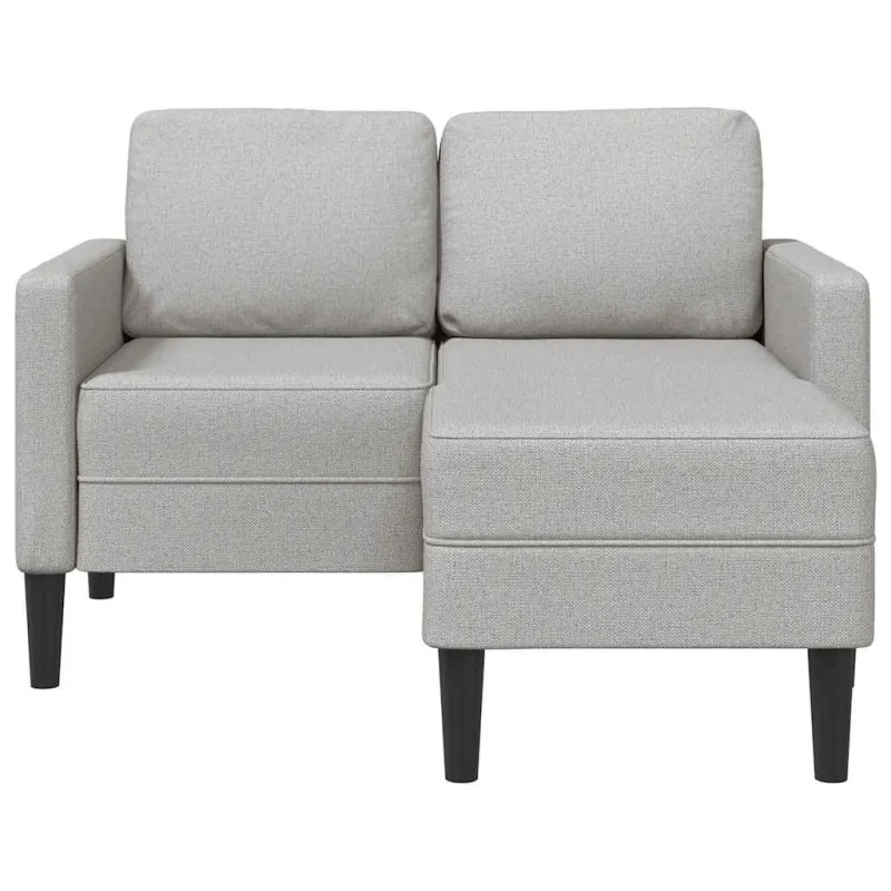 dvivietė sofa su gultu L formos debesies pilka 125 cm audinys