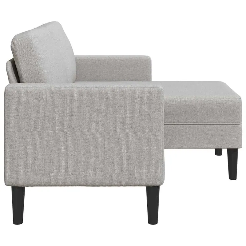 dvivietė sofa su gultu L formos debesies pilka 125 cm audinys