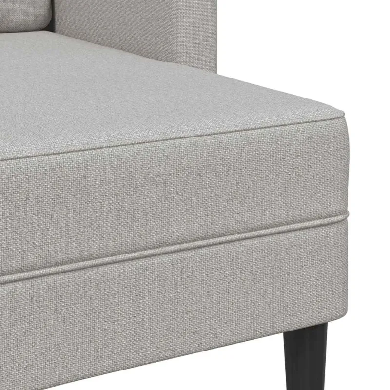 dvivietė sofa su gultu L formos debesies pilka 125 cm audinys