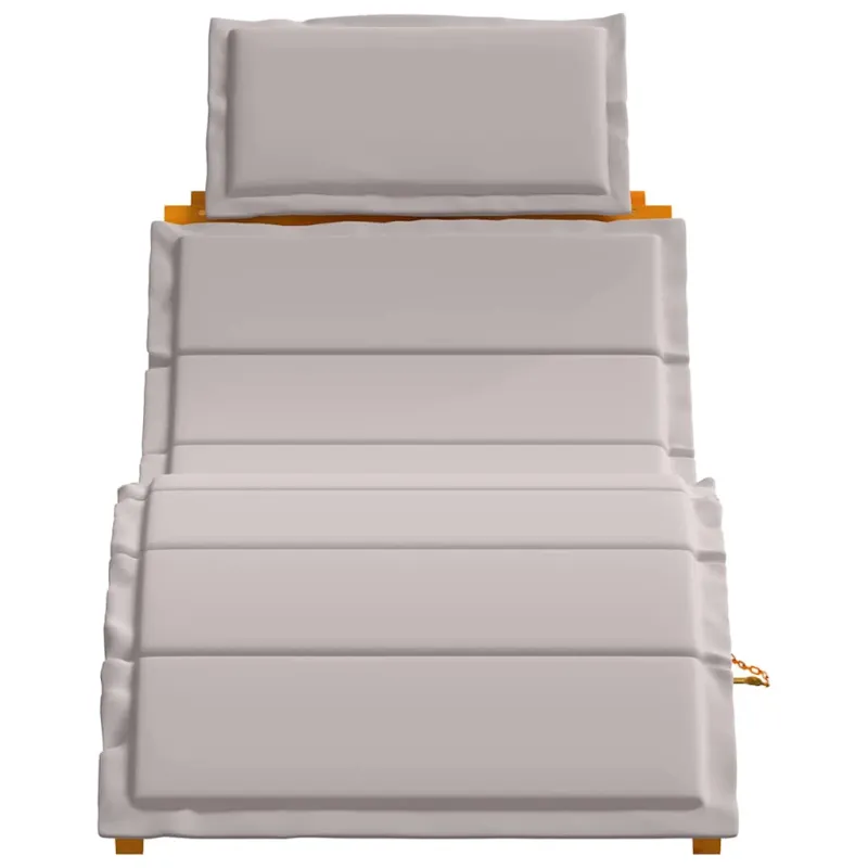 Saulės gultas su pagalve 2 pcs Taupe Kietos akacijos mediena