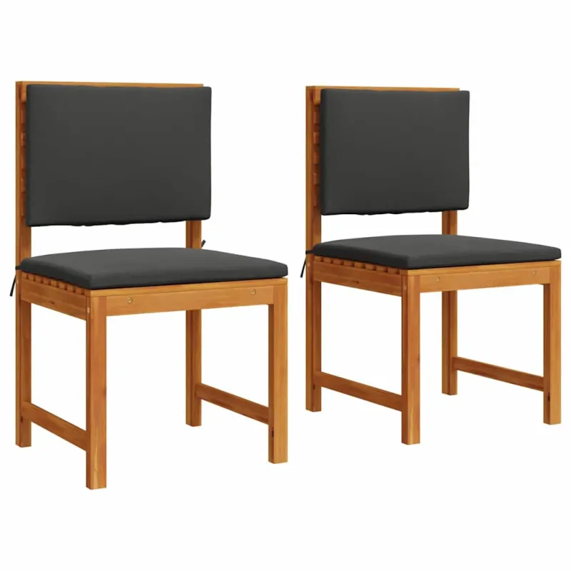 Sodo Kėdė su pagalve 2 pcs Ruda Akacijos medienos masyvas