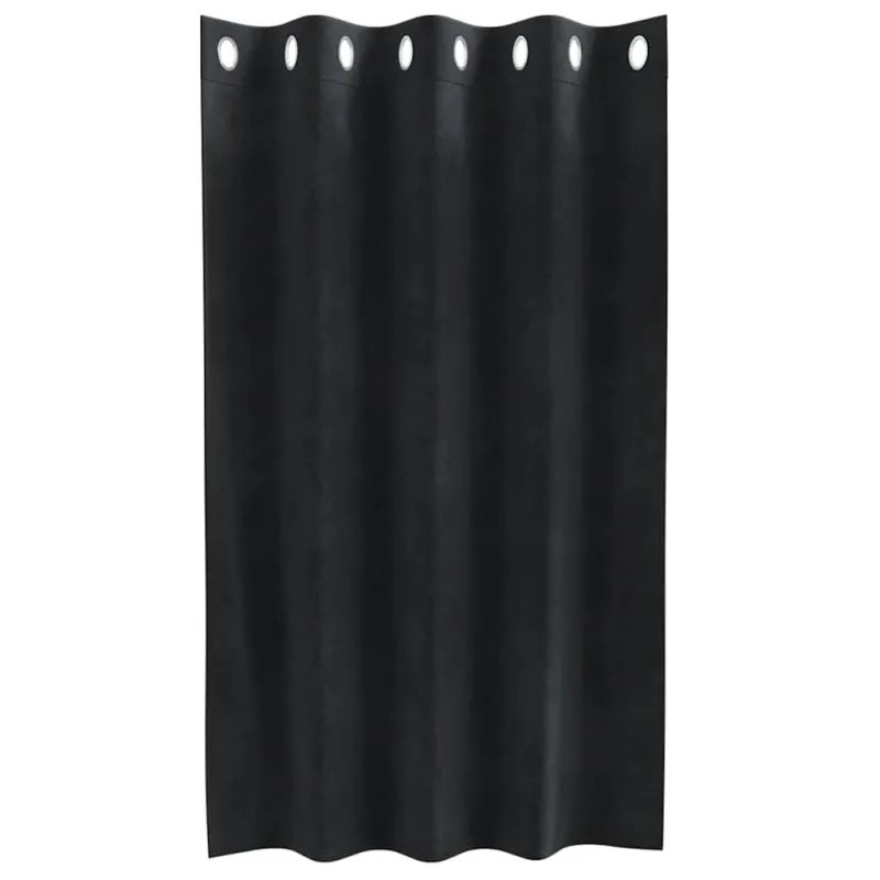 Užtemdymo užuolaidos 2 pcs Juoda 140 x 140 cm Aksomas