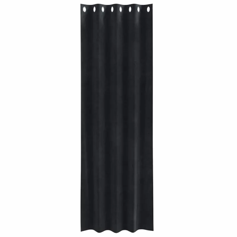 Užtemdymo užuolaidos 2 pcs Juoda 140 x 260 cm Aksomas